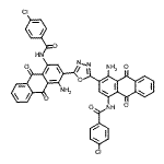 CAS#: 83949-28-4， N,N'-[1,3,4-Oxadiazole-2,5-diylbis(4-amino-9,10-dioxo-9,10-dihydroanthracene-3,1-diyl)]bis(4-chlorobenzamide)