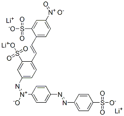 CAS#: 83968-54-1， 2-[2-(4-Nitro-2-Sulfophenyl)Ethenyl]-5-[2-Oxido-2-[4-[2-(4-Sulfophenyl)Diazenyl]Phenyl]Diazenyl]-Benzenesulfonic Acid Lithium Salt (1:3)