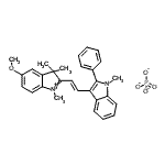 CAS#: 83969-05-5， 5-methoxy-1,3,3-trimethyl-2-[(E)-2-(1-methyl-2-phenyl-indol-3-yl)vinyl]indol-1-ium phosphate