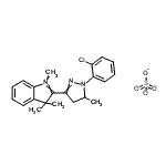 CAS#: 83969-22-6， 2-[1-(2-chlorophenyl)-5-methyl-4,5-dihydropyrazol-3-yl]-1,3,3-trimethyl-indol-1-ium sulfate