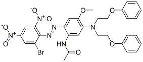 CAS#: 84000-64-6， N-[5-[Bis(2-Phenoxyethyl)Amino]-2-[(2-Bromo-4,6-Dinitrophenyl)Azo]-4-Methoxyphenyl]Acetamide