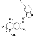 CAS#: 84000-69-1， 3-[(1-Ethyl-2,2,4,7-tetramethyl-1,2,3,4-tetrahydro-6-quinolinyl)diazenyl][1,2]thiazolo[3,4-b]pyridine-5-carbonitrile