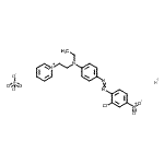 CAS#: 84041-73-6， 1-{2-[{4-[(2-Chloro-4-nitrophenyl)diazenyl]phenyl}(ethyl)amino]ethyl}pyridinium hydrogen sulfate (1:1:1)
