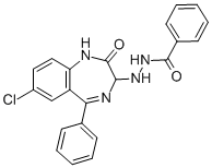 CAS#: 84044-24-6， 7-Chloro-5-phenyl-3-benzoylhydrazino-2,3-dihydro-1H-1,4-benzodiazepin-2-one
