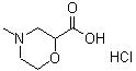 CAS#: 841274-05-3， 4-Methyl-2-morpholinecarboxylic acid hydrochloride (1:1)