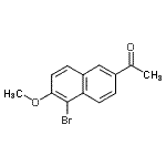 结构式 CAS# 84167-74-8, 1-(5-溴-6-甲氧基-2-萘基)乙酮