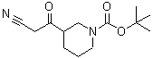 结构式 CAS# 842112-53-2, 3-(氰基乙酰基)-1-哌啶羧酸叔丁酯