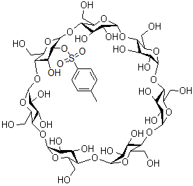 结构式 CAS# 84216-71-7, 单-2-O-(对甲苯磺酰基)-beta-环糊精