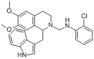 CAS#: 84218-37-1， 3,4-Dihydro-N-(2-Chlorophenyl)-6,7-Dimethoxy-1-(1H-Indol-3-Ylmethyl)-2(1H)-Isoquinolinemethanamine