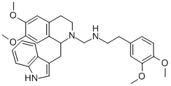 CAS#: 84218-45-1， 3,4-Dihydro-6,7-Dimethoxy-N-(2-(3,4-Dimethoxyphenyl)Ethyl)-1-(1H-Indol-3-Ylmethyl)-2(1H)-Isoquinolinemethanamine