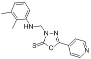 CAS#: 84249-78-5， 3-(((2,3-Dimethylphenyl)Amino)Methyl)-5 -(4-Pyridinyl)-1,3,4-Oxadiazole-2(3H)-Thione