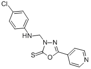 CAS#: 84249-81-0， 3-(((4-Chlorophenyl)Amino)Methyl)-5-(4- Pyridinyl)-1,3,4-Oxadiazole-2(3H)-Thione