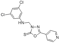 CAS#: 84249-82-1， 3-(((3,5-Dichlorophenyl)Amino)Methyl)-5 -(4-Pyridinyl)-1,3,4-Oxadiazole-2(3H)-Thione