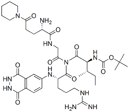 CAS#: 84272-64-0， N-((1,1-Dimethylethoxy)Carbonyl)-L-Isoleucyl-5-Oxo-5-( 1-Piperidinyl)-L-Norvalylglycyl-N-(1,2,3,4-Tetrahydro-1,4-Dioxo-6-Phthalazinyl)-L-Argininamide