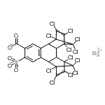 CAS#: 84297-66-5， Magnesium 1,4,5,6,7,16,17,18,19,19,20,20-dodecachloro-12-sulfonatohexacyclo[14.2.1.1<sup>4,7</sup>.0<sup>2,15</sup>.0<sup>3,8</sup>.0<sup>9,14</sup>]icosa-5,9,11,13,17-pentaene-11-carboxylate