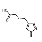structure of CAS# 84302-87-4, 4-(1H-Pyrazol-4-yl)butanoic acid;4-(1H-pyrazol-4-yl)butanoicacid;4-(1H-Pyrazol-4-yl)-butyric acid;4-pyrazol-4-ylbutanoic acid