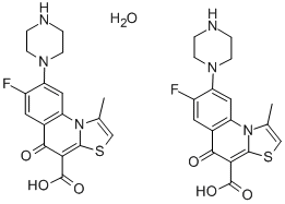 CAS#: 84339-08-2， 7-Fluoro-1-Methyl-5-Oxo -8-(1-Piperazinyl)-5H-Thiazolo[3,2-a]Quinoline-4-Carboxylic Acid Hydrate (2:1)