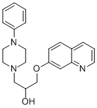 CAS 登录号:84344-75-2, 4-苯基-alpha-((7-喹啉基氧基)甲基)-1-哌嗪乙醇