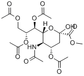 结构式 CAS# 84380-10-9, 4,7,8,9-四-O-乙酰基-N-乙酰基神经氨酸甲酯