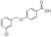 structure of CAS# 84403-70-3, 4-[(3-Chlorophenyl)Methoxy]-Benzoic Acid;4-(3-CHLORO-BENZYLOXY)-BENZOIC ACID