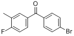 structure of CAS# 844879-20-5, 4-Bromo-4'-Fluoro-3'-Methylbenzophenone;4-BROMO-4'-FLUORO-3'-METHYLBENZOPHENONE