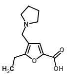 CAS 登录号：844882-33-3， 5-乙基-4-(1-吡咯烷基甲基)-2-糠酸