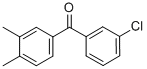 structure of CAS# 844884-97-5, 3-Chloro-3',4'-Dimethylbenzophenone;3-CHLORO-3',4'-DIMETHYLBENZOPHENONE