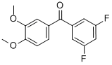 structure of CAS# 844885-19-4, 3,5-Difluoro-3',4'-Dimethoxybenzophenone;3,5-DIFLUORO-3',4'-DIMETHOXYBENZOPHENONE