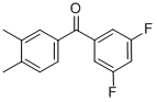structure of CAS# 844885-21-8, 3,5-Difluoro-3',4'-Dimethylbenzophenone;3,5-DIFLUORO-3',4'-DIMETHYLBENZOPHENONE
