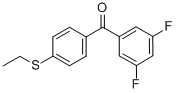 结构式 CAS# 844885-23-0, 3,5-二氟-4'-(乙硫基)二苯甲酮