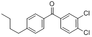 structure of CAS# 844885-30-9, 4-n-Butyl-3',4'-Dichlorobenzophenone;4-(1-BUTYL)-3',4'-DICHLOROBENZOPHENONE;4-N-BUTYL-3',4'-DICHLOROBENZOPHENONE