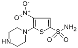 structure of CAS# 845266-27-5, 4-Nitro-5-Piperazinothiophene-2-Sulfonamide;4-NITRO-5-PIPERAZINOTHIOPHENE-2-SULFONAMIDE