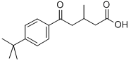 结构式 CAS# 845781-47-7, 5-(4-叔丁基苯基)-3-甲基-5-氧代戊酸