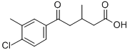 structure of CAS# 845781-51-3, 5-(4-Chloro-3-Methylphenyl)-3-Methyl-5-Oxovaleric Acid