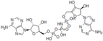 CAS#: 84625-58-1， [(2R,3R)-2-(6-Aminopurin-9-yl)-3,4-dihydroxy-2,3-dihydrofuran-5-yl]methoxy-N-[[[(2R,3S,4R,5R)-5-(6-aminopurin-9-yl)-3,4-dihydroxyoxolan-2-yl]methoxy-hydroxyphosphoryl]oxy-hydroxyphosphoryl]phosphonamidic acid