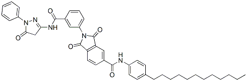 CAS#: 84696-86-6， 2-[3-[[(4,5-Dihydro-5-Oxo-1-Phenyl-1H-Pyrazol-3-Yl)Amino]Carbonyl]Phenyl]-N-(4-Dodecylphenyl)-2,3-Dihydro-1,3-Dioxo-1H-Isoindole-5-Carboxamide