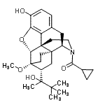 CAS#: 84712-92-5， Cyclopropyl{(5alpha,7alpha)-3-hydroxy-7-[(2R)-2-hydroxy-3,3-dimethyl-2-butanyl]-6-methoxy-18,19-dihydro-4,5-epoxy-6,14-ethenomorphinan-17-yl}methanone