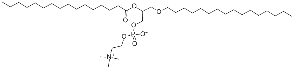 structure of CAS# 84743-00-0, 1-O-Hexadecyl-2-Hexadecanoyl-Rac-Glycero-3-Phosphocholine