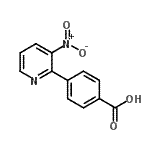 structure of CAS# 847446-89-3, 4-(3-Nitro-2-pyridinyl)benzoic acid;4-(3-Nitro-2-pyridinyl)benzenecarboxylic acid;4-(3-Nitro-2-pyridinyl)benzenecarboxylicacid;4-(3-nitro-2-pyridyl)benzoic acid