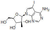 CAS#: 847551-49-9， 5-Iodo-7-(2-C-Methyl-beta-D-Ribofuranosyl)-7H-Pyrrolo[2,3-d]Pyrimidin-4-Amine