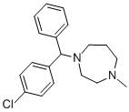 structure of CAS# 848-53-3, Homochlorcyclizine;1-[(4-Chlorophenyl)-Phenyl-Methyl]-4-Methyl-1,4-Diazepan-4-Ium Chloride;1H-1,4-Diazepine, 1-((4-Chlorophenyl)Phenylmethyl)Hexahydro-4-Methyl-, Hydrochloride (9Ci);1H-1,4-Diazepine, 1-(P-Chloro-Alpha-Phenylbenzyl)Hexahydro-4-Methyl-, Hydrochloride