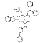 CAS#: 84812-84-0， Diphenylmethyl 2-{2-(1,3-benzothiazol-2-yldisulfanyl)-4-oxo-3-[(phenoxyacetyl)amino]-1-azetidinyl}-3-[(methylsulfonyl)oxy]-2-butenoate