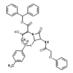 CAS#: 84823-49-4， Diphenylmethyl 3-hydroxy-2-(2-{[(4-methylphenyl)sulfonyl]sulfanyl}-4-oxo-3-[(phenoxyacetyl)amino]-1-azetidinyl)-2-butenoate