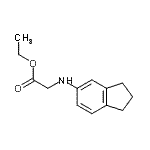 结构式 CAS# 84827-40-7, 乙基N-(2,3-二氢-1H-茚-5-基)甘氨酸酯