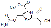 CAS 登录号：84845-58-9， (5R)-3-[[(氨基羰基)氧基]甲基]-6b-[(R)-1-羟基乙基]-7-氧代-4-硫杂-1-氮杂双环[3.2.0]庚-2-烯-2-羧酸钠盐