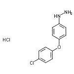 structure of CAS# 849021-09-6, [4-(4-Chlorophenoxy)phenyl]hydrazine hydrochloride (1:1);(4-(4-chlorophenoxy)phenyl)hydrazine hydrochloride;[4-(4-Chlorophenoxy)phenyl]hydrazine hydrochloride;4-(4-Chlorophenoxy)phenylhydrazine hydrochloride