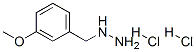 structure of CAS# 849021-11-0, 3-Methoxybenzylhydrazinedihydrochloride;3-(Hydrazinomethyl)Anisole Dihydrochloride, 3-Hydrazinobenzyl Methyl Ether Dihydrochloride, 3-(Hydrazinomethyl)Phenyl Methyl Ether Dihydrochloride;3-Methoxybenzylhydrazine