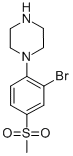 structure of CAS# 849035-69-4, 1-[2-Bromo-4-(Methylsulfonyl)Phenyl]Piperazine