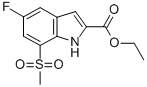 结构式 CAS# 849035-86-5, 5-氟-7-(甲基磺酰基)-1H-吲哚-2-羧酸乙酯