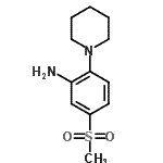 结构式 CAS# 849035-90-1, 5-(甲基磺酰基)-2-(1-哌啶基)苯胺